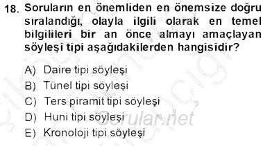 Haber Toplama Teknikleri 2014 - 2015 Ara Sınavı 18.Soru