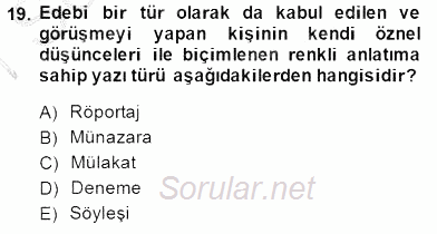 Haber Toplama Teknikleri 2014 - 2015 Ara Sınavı 19.Soru