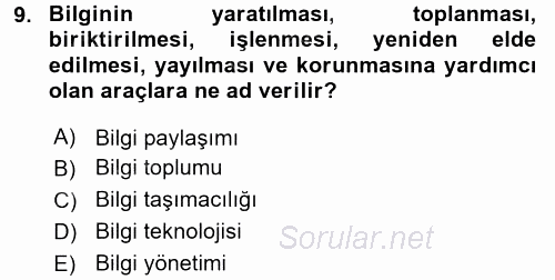 Ulaştırma Sistemleri 2017 - 2018 3 Ders Sınavı 9.Soru