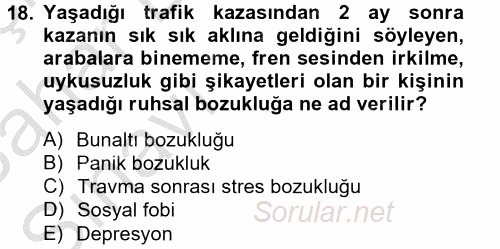 Çatışma ve Stres Yönetimi 2 2012 - 2013 Ara Sınavı 18.Soru