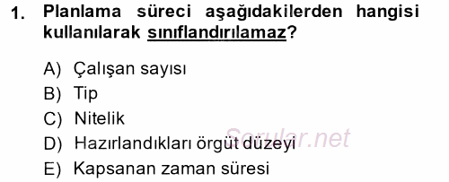 Perakende Yönetimi 2014 - 2015 Ara Sınavı 1.Soru