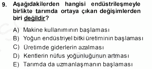 Antropoloji 2014 - 2015 Dönem Sonu Sınavı 9.Soru