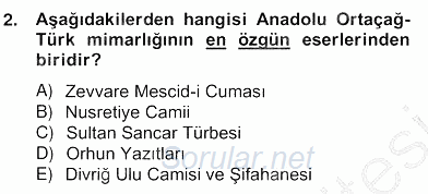 Mimarlik Tarihi 2012 - 2013 Ara Sınavı 2.Soru