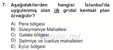 Mimarlik Tarihi 2012 - 2013 Ara Sınavı 7.Soru