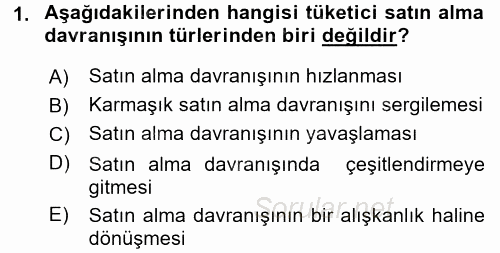 Sağlık Hizmetleri Pazarlaması 2016 - 2017 Ara Sınavı 1.Soru