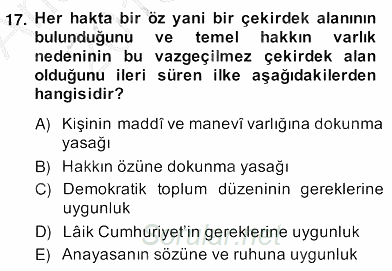 Özel Güvenlik Hukuku 2 2013 - 2014 Ara Sınavı 17.Soru