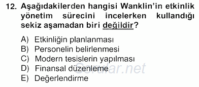Etkinlik Yönetimi 2013 - 2014 Ara Sınavı 12.Soru