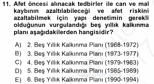 Coğrafi Bilgi Sistemleri Standartları ve Temel Mevzuat 2016 - 2017 Ara Sınavı 11.Soru