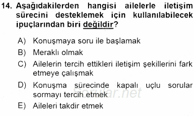 Çocuk Gelişiminde Alan Çalışmaları 2015 - 2016 Dönem Sonu Sınavı 14.Soru