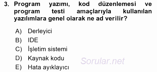 Bilgisayar Ve Programlamaya Giriş 2016 - 2017 Dönem Sonu Sınavı 3.Soru