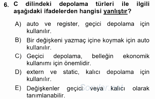 Bilgisayar Ve Programlamaya Giriş 2016 - 2017 Dönem Sonu Sınavı 6.Soru