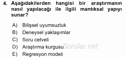 Uluslararası İlişkilerde Araştırma Yöntemleri 2017 - 2018 Ara Sınavı 4.Soru