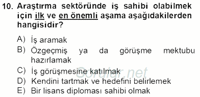 Marka İletişiminde Analiz ve Araştırma 2 2012 - 2013 Dönem Sonu Sınavı 10.Soru