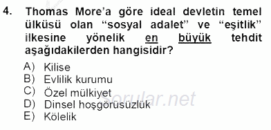 Moders Felsefe 1 2012 - 2013 Ara Sınavı 4.Soru