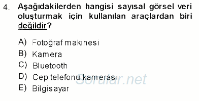 Sayısal Fotoğraf İşleme Teknikleri 2013 - 2014 Ara Sınavı 4.Soru