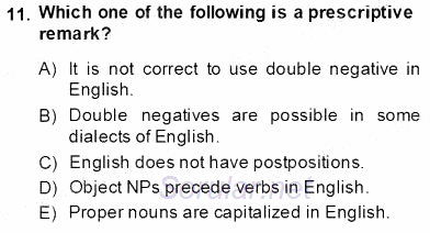 Dilbilim 1 2013 - 2014 Tek Ders Sınavı 10.Soru