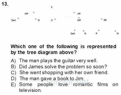 Dilbilim 1 2013 - 2014 Tek Ders Sınavı 12.Soru