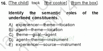 Dilbilim 1 2013 - 2014 Tek Ders Sınavı 16.Soru