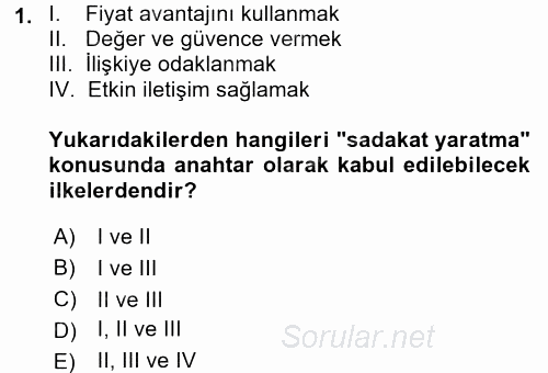 Marka İletişimi Tasarımı ve Uygulamaları 2016 - 2017 Ara Sınavı 1.Soru