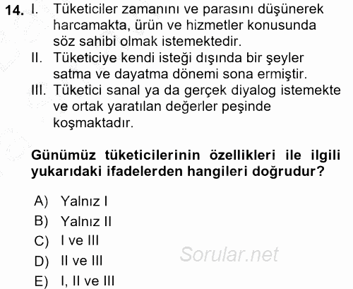 Marka İletişimi Tasarımı ve Uygulamaları 2016 - 2017 Ara Sınavı 14.Soru