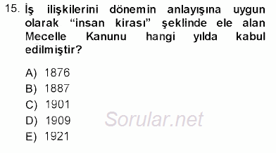 Sosyal Politika 2013 - 2014 Dönem Sonu Sınavı 15.Soru