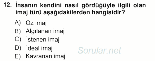 Yönetici Asistanlığı 2014 - 2015 Tek Ders Sınavı 12.Soru