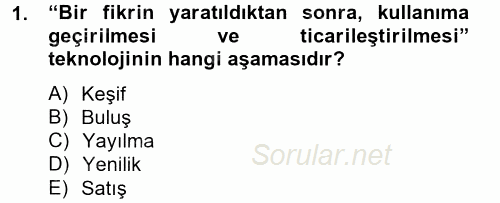 Dış Ticarette Bilgisayar Uygulamaları 2014 - 2015 Tek Ders Sınavı 1.Soru