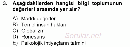 Dış Ticarette Bilgisayar Uygulamaları 2014 - 2015 Tek Ders Sınavı 3.Soru