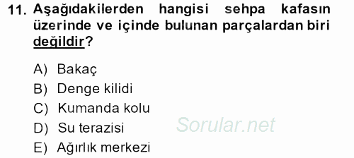 Kamera Tekniğine Giriş 2014 - 2015 Dönem Sonu Sınavı 11.Soru