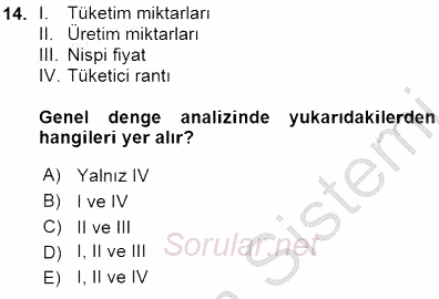 Uluslararası İktisat Teorisi 2015 - 2016 Ara Sınavı 14.Soru