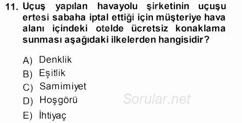 Perakendecilikte Müşteri İlişkileri Yönetimi 2014 - 2015 Dönem Sonu Sınavı 11.Soru