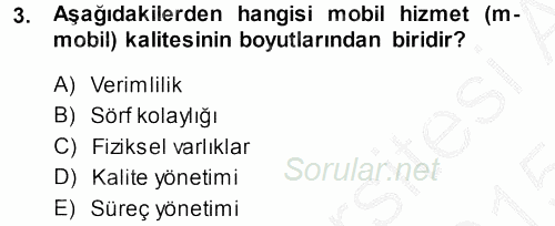 Perakendecilikte Müşteri İlişkileri Yönetimi 2014 - 2015 Dönem Sonu Sınavı 3.Soru
