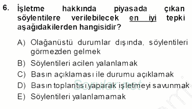 Yatırımcı İlişkileri Yönetimi 2013 - 2014 Ara Sınavı 6.Soru