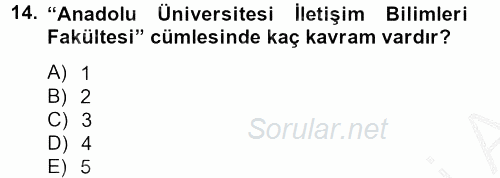 Klasik Mantık 2012 - 2013 Ara Sınavı 14.Soru