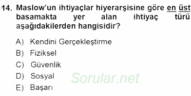 Tur Planlaması ve Yönetimi 2013 - 2014 Ara Sınavı 14.Soru