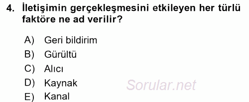 Pazarlama İletişimi 2016 - 2017 Ara Sınavı 4.Soru