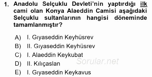 Mimarlik Tarihi 2015 - 2016 Ara Sınavı 1.Soru