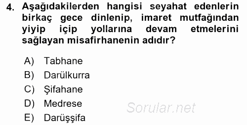 Mimarlik Tarihi 2015 - 2016 Ara Sınavı 4.Soru