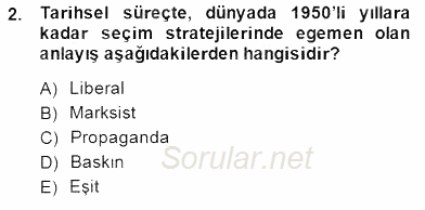 Siyasal İletişim 2014 - 2015 Ara Sınavı 2.Soru