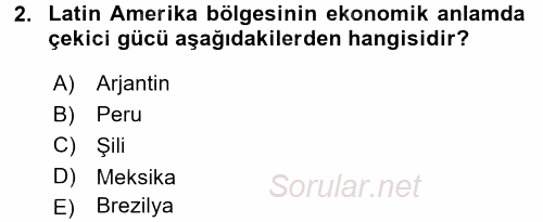 Ekonominin Güncel Sorunları 2016 - 2017 Dönem Sonu Sınavı 2.Soru