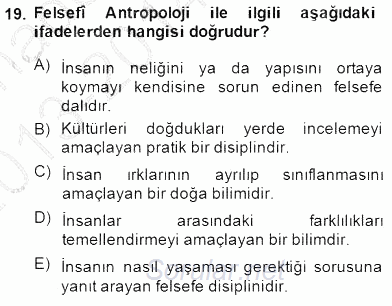 Siyaset Felsefesi 1 2013 - 2014 Dönem Sonu Sınavı 19.Soru