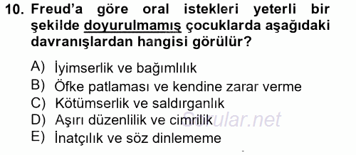 İş ve Yaşamda Motivasyon 2013 - 2014 Ara Sınavı 10.Soru