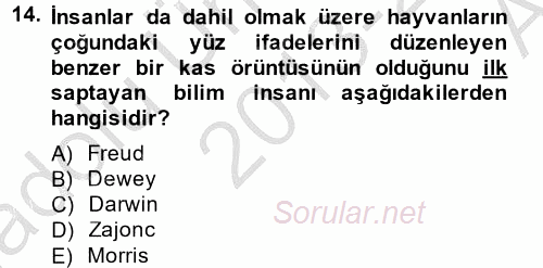 İş ve Yaşamda Motivasyon 2013 - 2014 Ara Sınavı 14.Soru