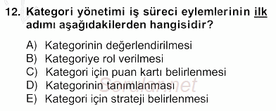 Perakendecilikte Ürün Yönetimi 2012 - 2013 Ara Sınavı 12.Soru