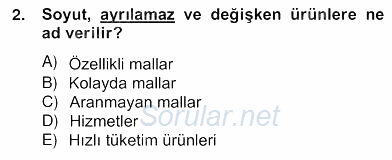 Perakendecilikte Ürün Yönetimi 2012 - 2013 Ara Sınavı 2.Soru