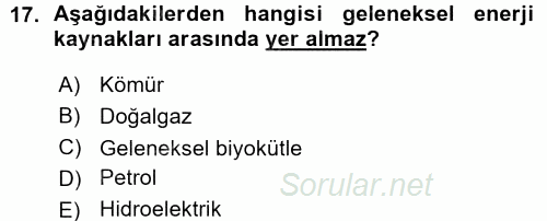 Okulöncesinde Fen Eğitimi 2015 - 2016 Ara Sınavı 17.Soru