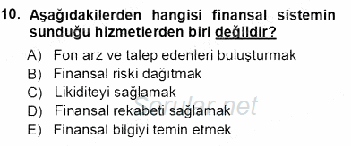 Bankalarda Kredi Yönetimi 2013 - 2014 Tek Ders Sınavı 10.Soru