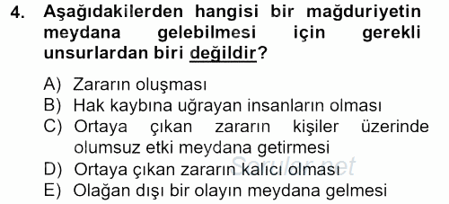 Suç Önleme Modelleri 2012 - 2013 Ara Sınavı 4.Soru