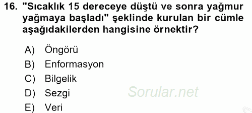 Lojistikte Teknoloji Kullanımı 2016 - 2017 Ara Sınavı 16.Soru