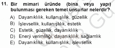 Turistik Alanlarda Mekan Tasarımı 2012 - 2013 Ara Sınavı 11.Soru